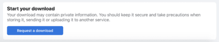 Facebookダウンロード開始ボタン。