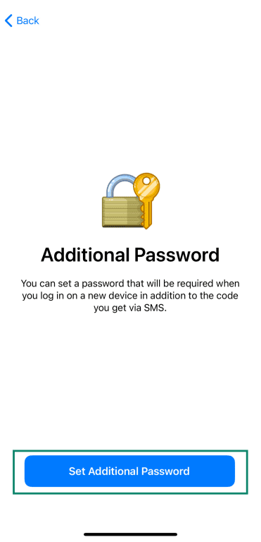 Set up an additional password for extra security in Telegram.