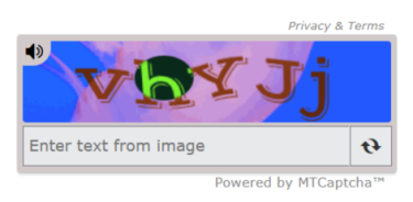 An example of a text-based CAPTCHA.