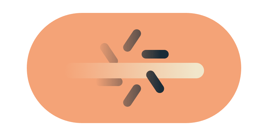 Stryg bevægelsen gennem bufferingsikonet for at illustrere, at du går forbi en droslet internetforbindelse.