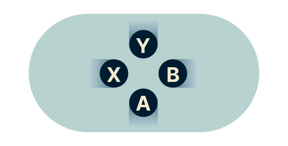 Knapper til videospil.