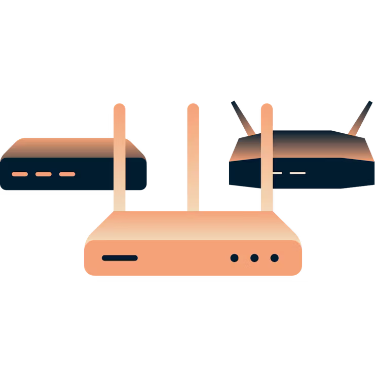 Three different routers.