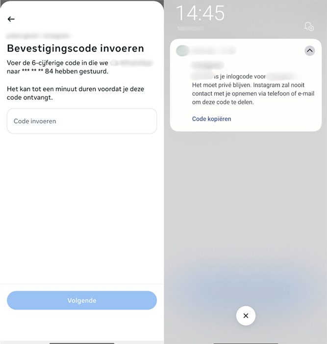 Confirming your 2FA setup with a verification code.